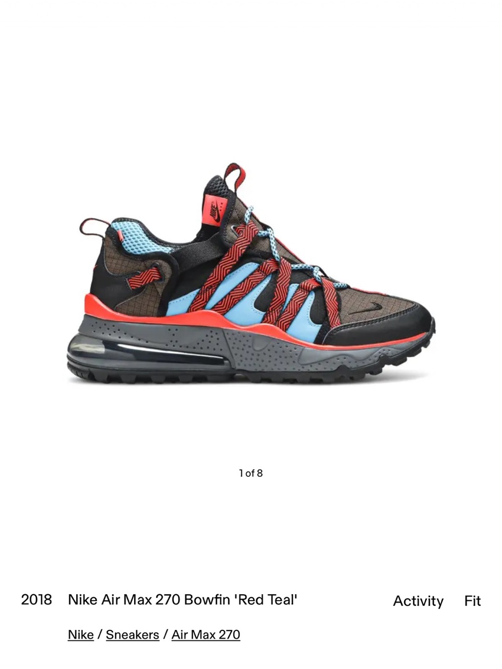 Nike Air Max 270 Bowfin - Dark Russet Brown / Blue / Red - Mens